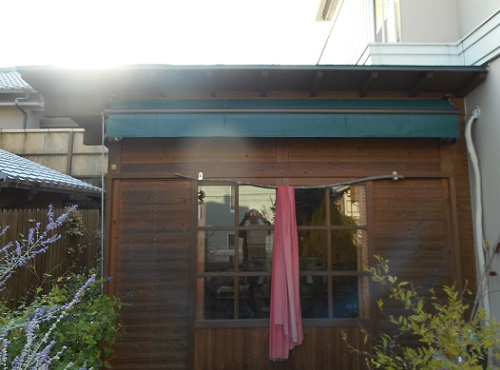 奈良県生駒郡の<br />戸建住宅<br />オーニングテントの張替工事